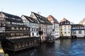 Water canal of Strasbourg, Alsace, France Royalty Free Stock Photo