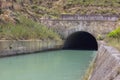 Water canal with a turquoise color