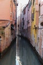 water in the Canal in Venice near buildings in Italy during quarantine during the day without peopl Royalty Free Stock Photo