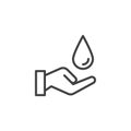 Water care outline icon