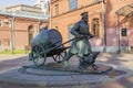 Water-carrier Monument in front of the Water Tower, St. Petersburg. Royalty Free Stock Photo