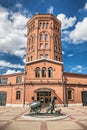 Water-carrier Monument in front of the Water Tower building, The Universe of Water museum complex, St. Petersburg Royalty Free Stock Photo