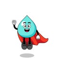 water cartoon with flying superhero Royalty Free Stock Photo