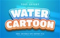 Water cartoon text effect editable Royalty Free Stock Photo