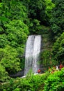 Water Cascade Falls From High Wall. Most beautiful and greatest waterfalls in Khagrachhari, Bangladesh name Richang waterfall.