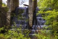 Dam under a stone bridge at Cumberland State Park in Tennessee Royalty Free Stock Photo