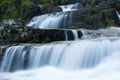 Water cascades on stones