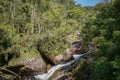 Water cascades in tropical Atlantic forest, Mantiqueira mountains, Brazi Royalty Free Stock Photo