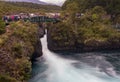 Petrohue falls and cascade by the Osorno volcano in Chile Royalty Free Stock Photo