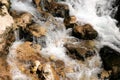 Water cascading over rocks in a creek near Arsiero, Italy Royalty Free Stock Photo