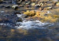 Water cascading over rocks in a small stream Royalty Free Stock Photo