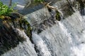 Water flowing over a river weir Royalty Free Stock Photo