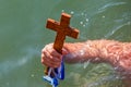 water ceremony marking the Orthodox Epiphany Day, in port of The