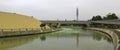 A panoramic view of water channel at Dandi Kutir Salt Mount Museum, Gandhinagar, Gujarat, India