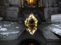 Water channel inside Colosseum Rome interior view at night Royalty Free Stock Photo