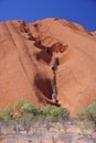 Water channels on Uluru Surface Royalty Free Stock Photo