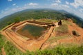 The water in cistern on top of the Sigiriya Rock fortress, Sri Lanka. Royalty Free Stock Photo