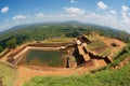 Water cistern on top of the Sigiriya Rock fortress, Sri Lanka. Royalty Free Stock Photo