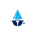 Water Clean Logo. Cleaning Service Logo. Water Drop Logo Royalty Free Stock Photo