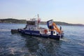 Water cleanning vehicle at Bosphorus, Istanbul, Turkey