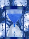 water clock on sea wave background close-up Royalty Free Stock Photo