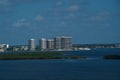 Water Club North Palm Beach Condominium and Old Port Cove Marina North Basin view from Singer Island, Florida Royalty Free Stock Photo