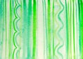 Water color abstract background illustration with green strips