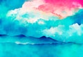 Water Color Background Abstract art hand paint Royalty Free Stock Photo