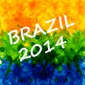 Water Color background with Brazilian flag colors