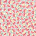 Water color floral seamless texture, blur flower