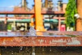 Water column on outdoor water