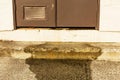 Water coming out from under a closed door of utility closet