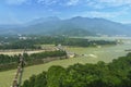 overlooking water conservancy landscape at dujiangyan