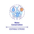 Water conservation concept icon