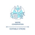 Water conservation turquoise concept icon Royalty Free Stock Photo