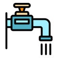 Water consumption icon color outline vector Royalty Free Stock Photo