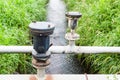 Water control in rice field Royalty Free Stock Photo