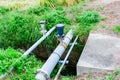 Water control in rice field Royalty Free Stock Photo