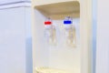 Water cooler. Equipment for home and office. Goods in the store. Selective focus