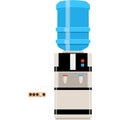 Water cooler icon office dispenser flat vector Royalty Free Stock Photo