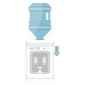 Water cooler with plastic bottle. Water dispenser . Vector illustration image on white background