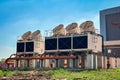 Water cooling tower air chiller HVAC Royalty Free Stock Photo