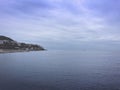 Water coste in France with clouds Royalty Free Stock Photo