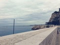 Water coste in France with clouds Royalty Free Stock Photo