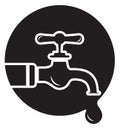 Water Crisis - Dry Taps - Icon Royalty Free Stock Photo