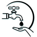 Water Crisis - Dry Taps - Icon Royalty Free Stock Photo