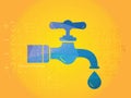 Water Crisis - Dry Taps - Icon Royalty Free Stock Photo