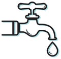 Water Crisis - Dry Taps - Icon Royalty Free Stock Photo