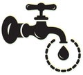 Water Crisis - Dry Taps - Icon Royalty Free Stock Photo