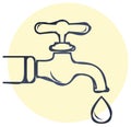 Water Crisis - Dry Taps - Icon Royalty Free Stock Photo